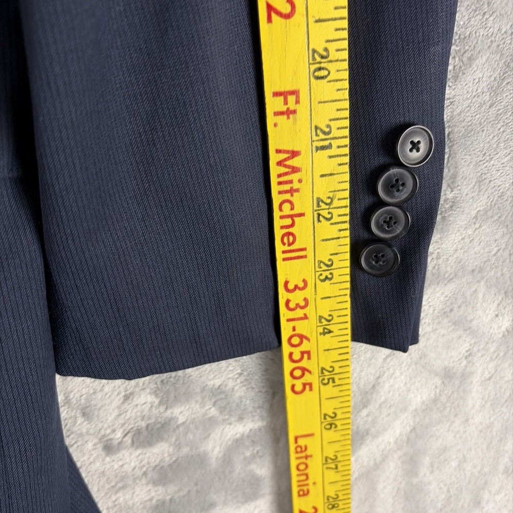 Jos. A. Bank 44R Navy Stripe Sport Coat Blazer Jacket 500/50 2B 100% Wool - Picture 7 of 11